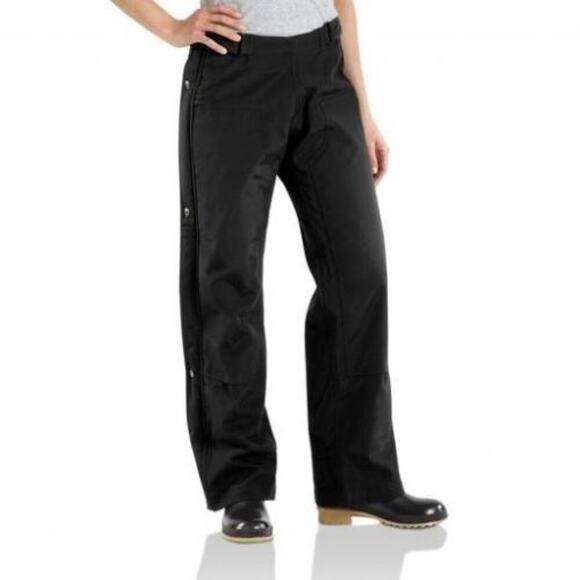 Carhartt Waterproof Breathable Waist Overall Unlined SIZE S 28 Black Pants - Picture 1 of 16